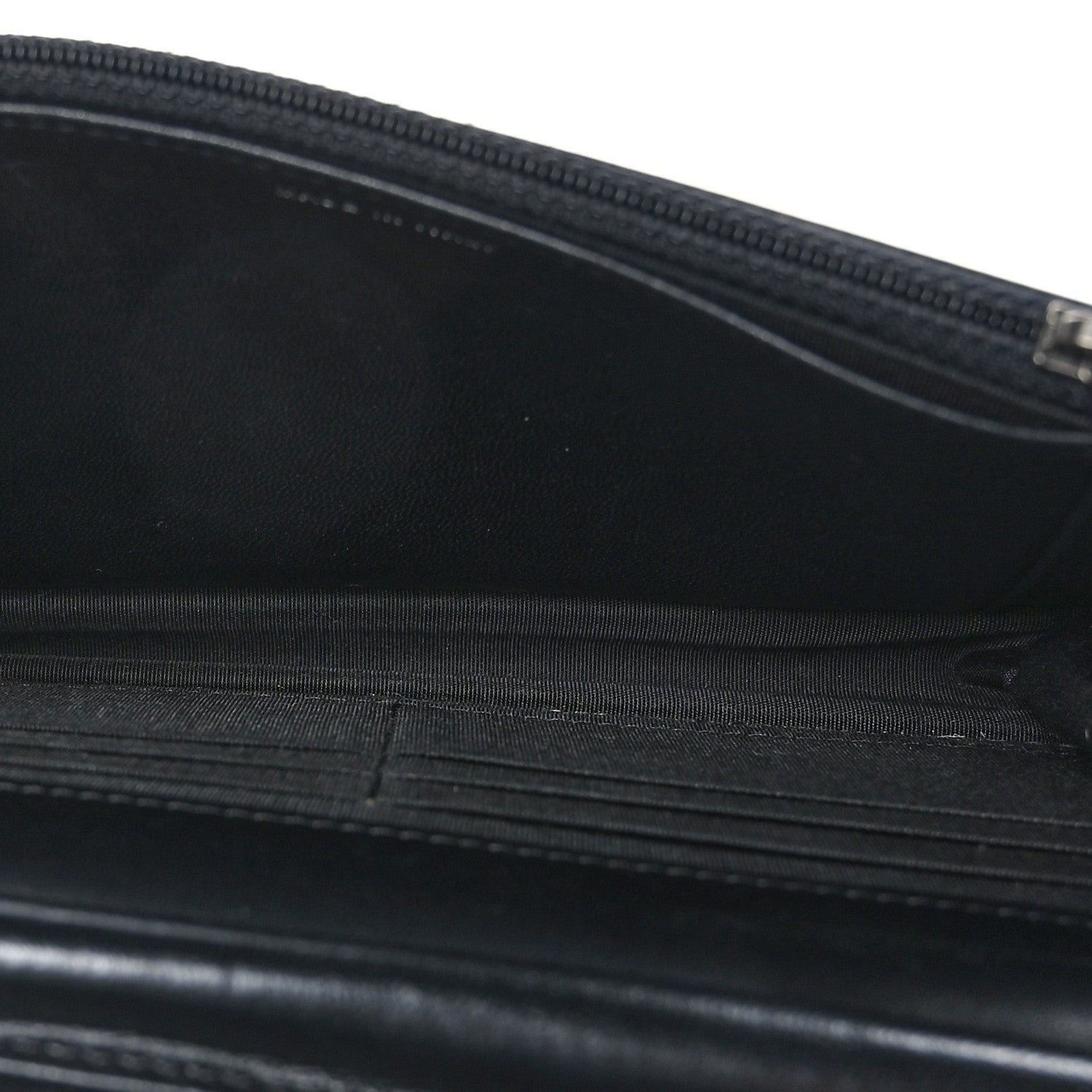 Chanel Grained Calfskin Chevron Quilted Boy Wallet On Chain WOC Black 5 of 10