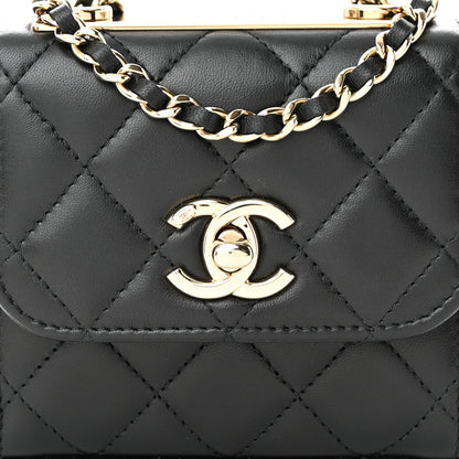 Chanel Lambskin Quilted Mini Trendy CC Chain Wallet Black 8 of 12