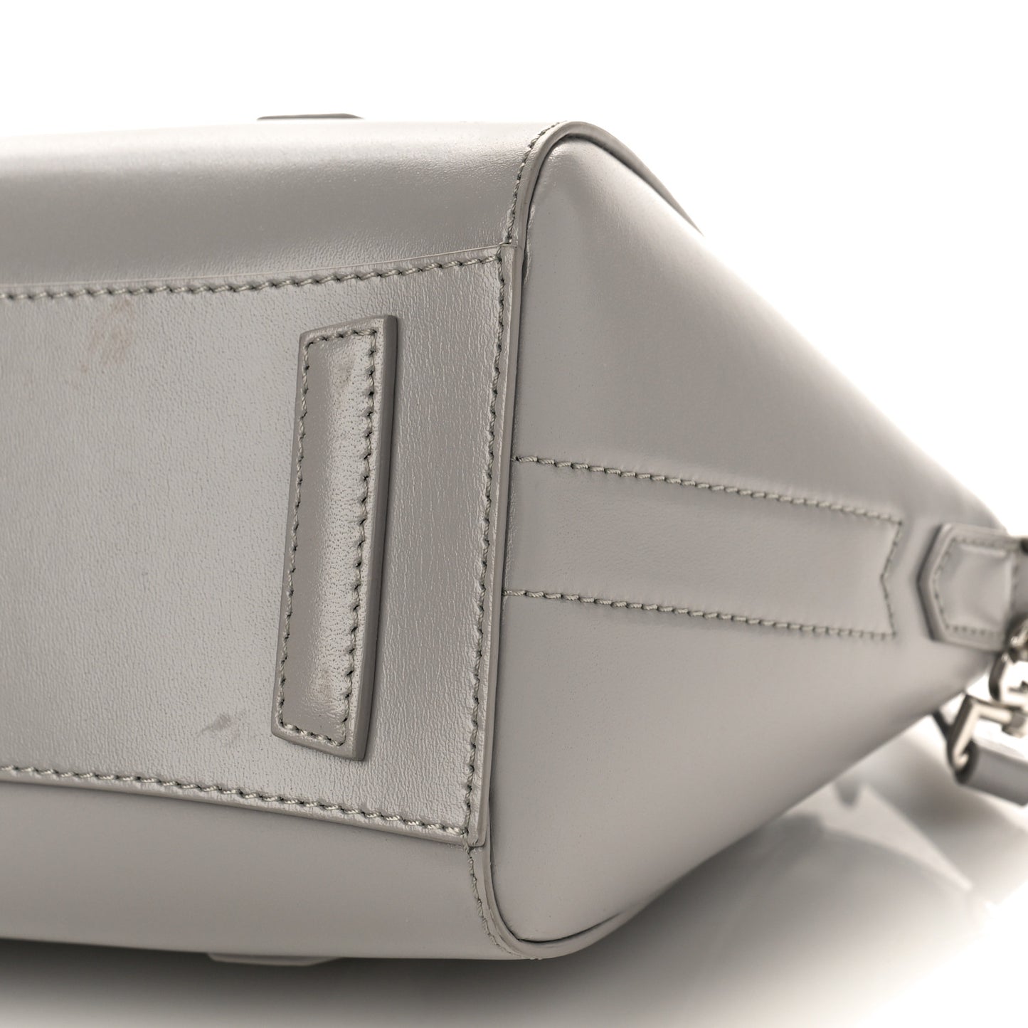 Box Calfskin Mini Lock Antigona Shoulder Bag Cloud Grey
