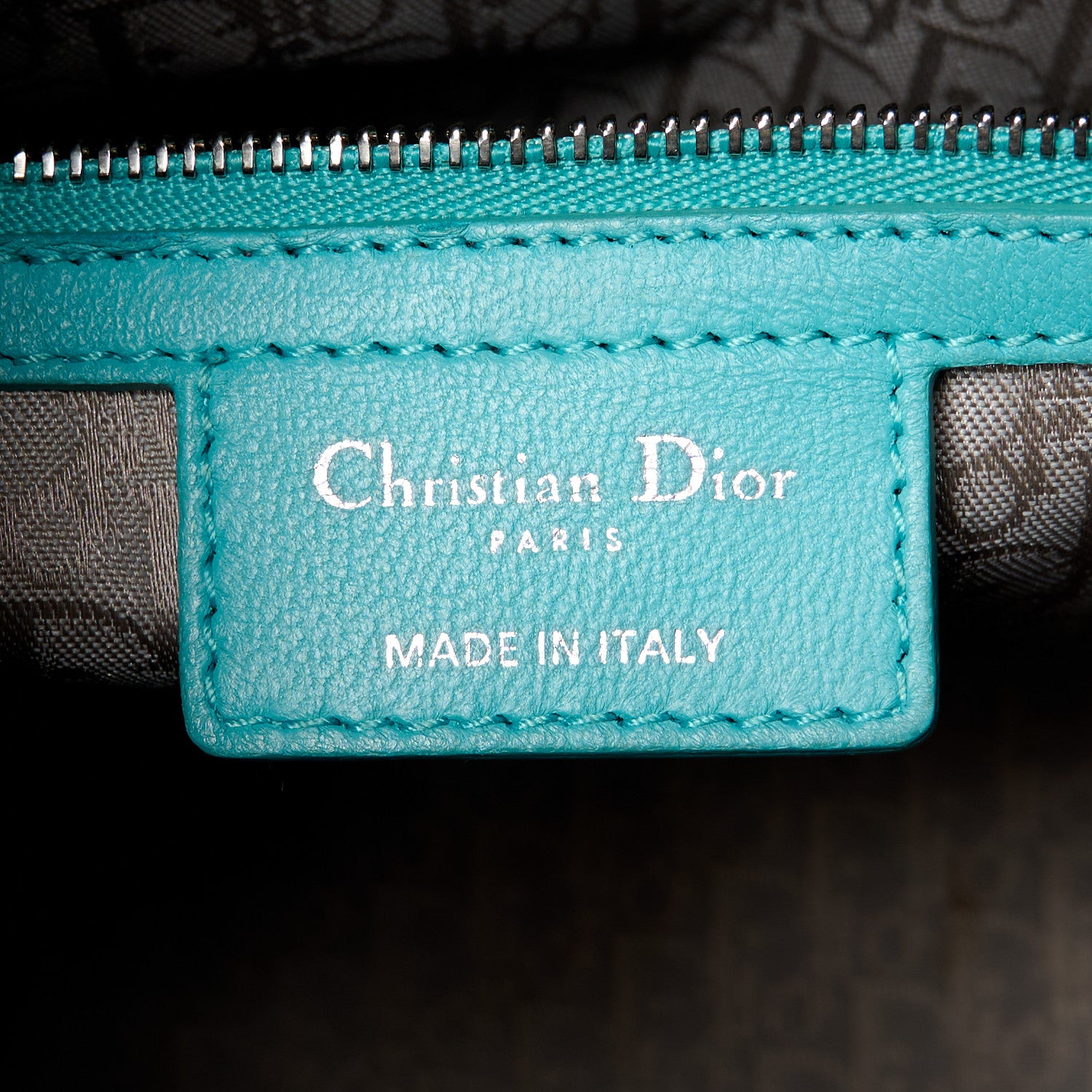 Christian Dior Lambskin Cannage Large Lady Dior Turquoise 6 of 10
