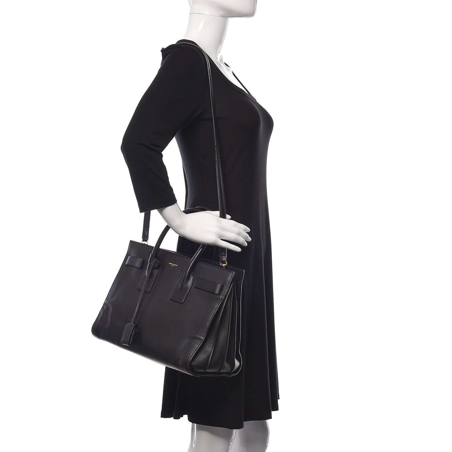 Saint Laurent Calfskin Small Sac De Jour Black 3 of 13