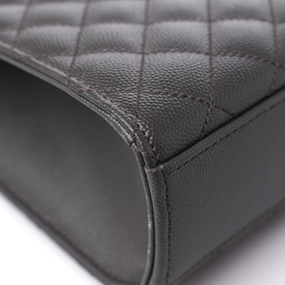 Saint Laurent Grain De Poudre Textured Mixed Matelasse Large Triquilt Monogram Satchel Earth 10 of 13