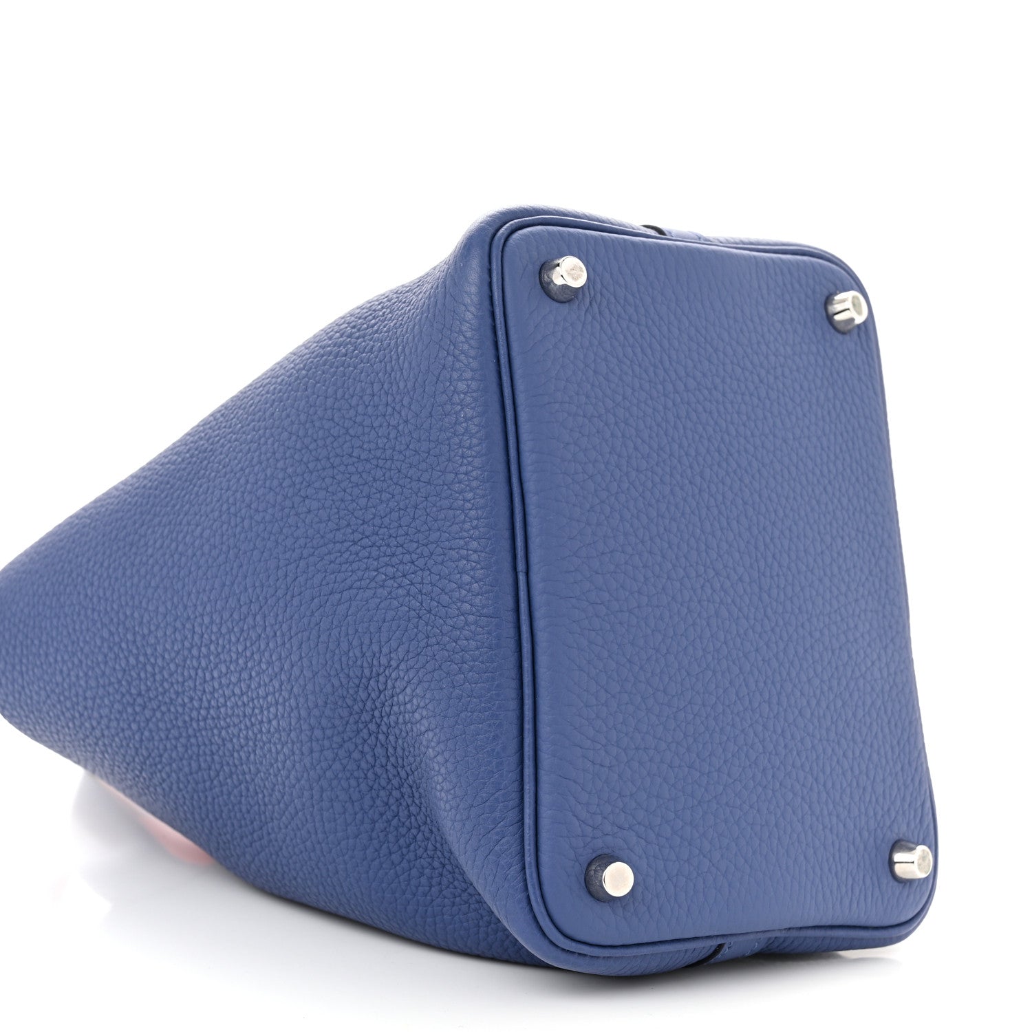 Hermes Taurillon Clemence Swift Eclat Picotin Lock 18 PM Bleu Brighton Capucine 9 of 11