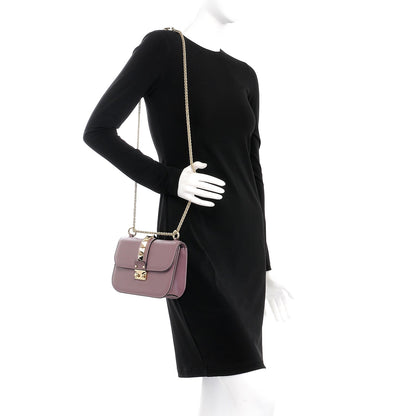 Valentino Garavani Vitello Small Glam Lock Rockstud Flap Dark Mauve 2 of 7