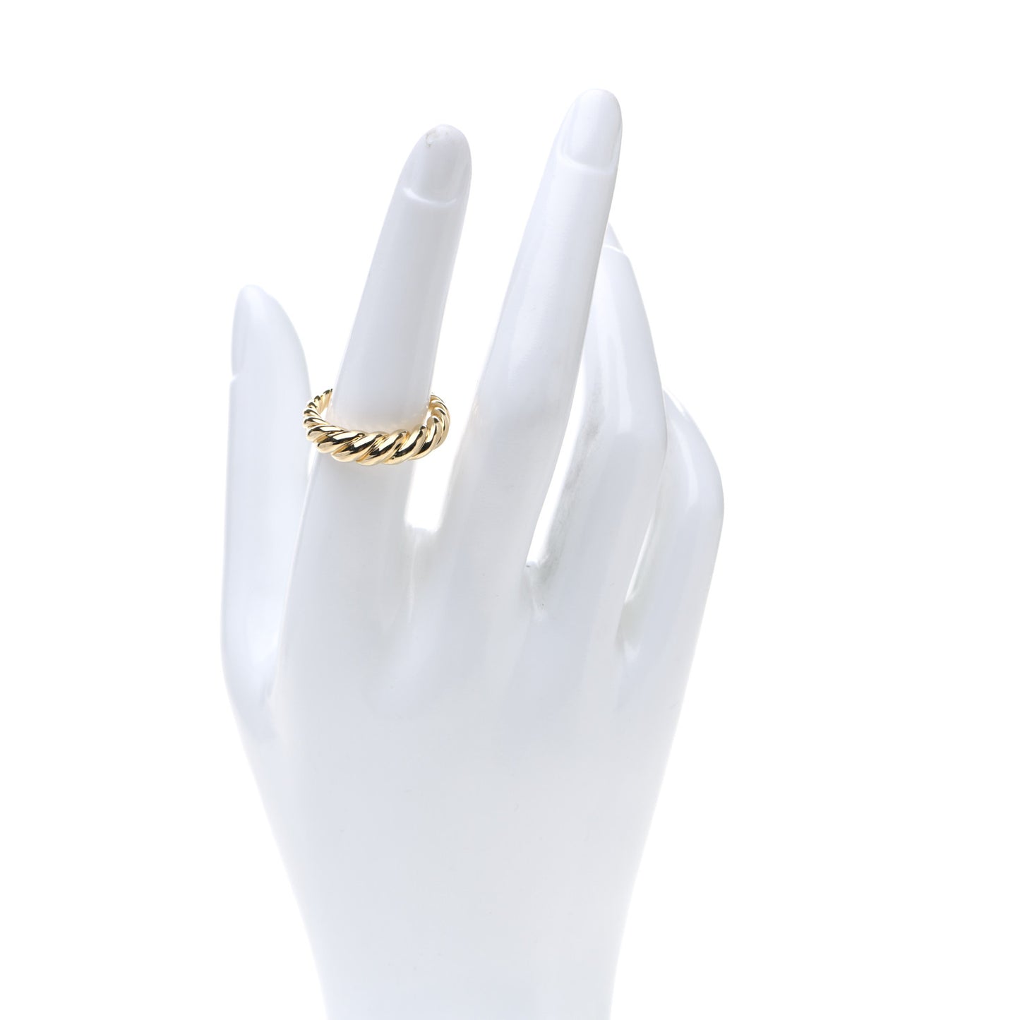 18K Yellow Gold Pure Form Cable Stack Ring 57 8