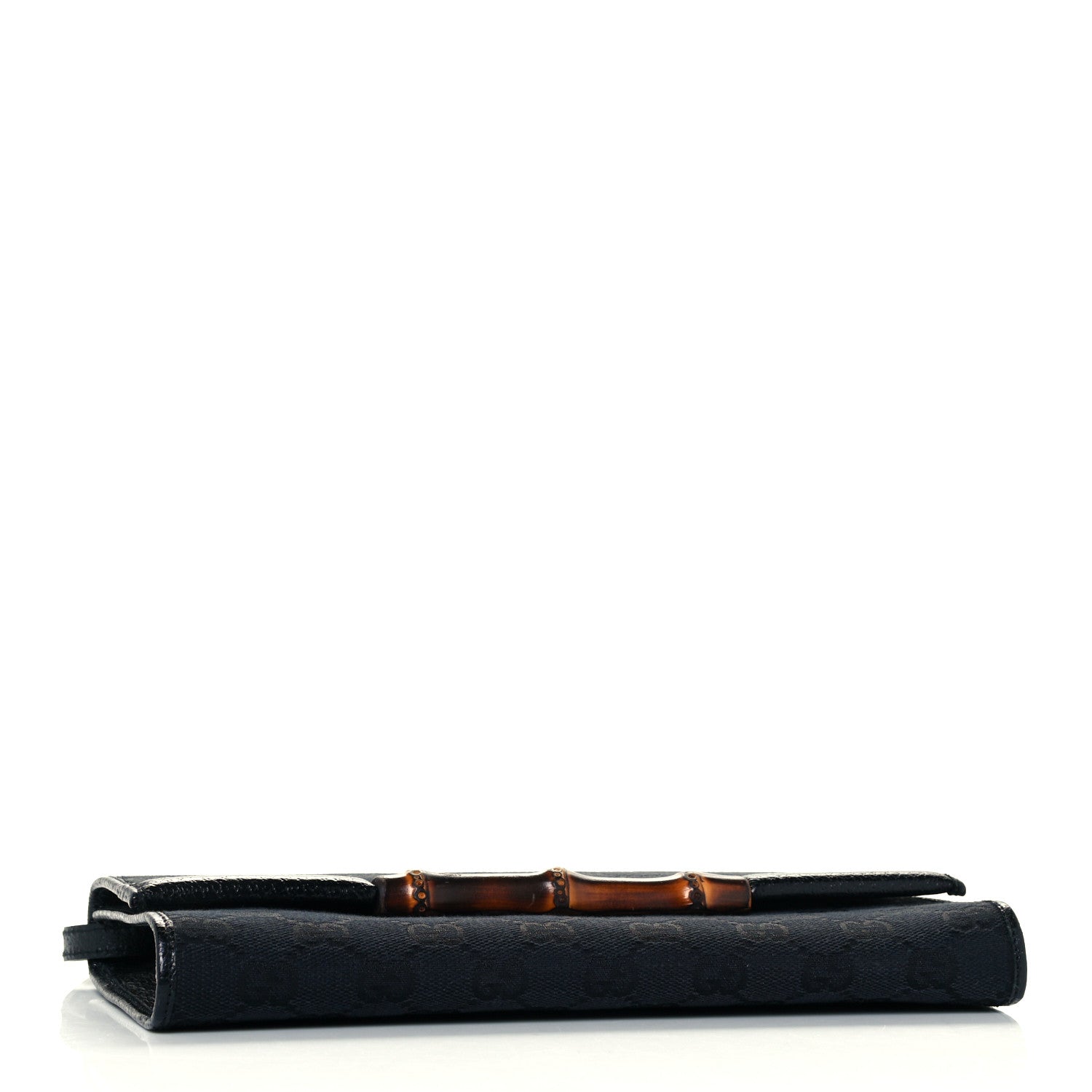 Gucci Monogram Bamboo Bar Clutch Black 3 of 12