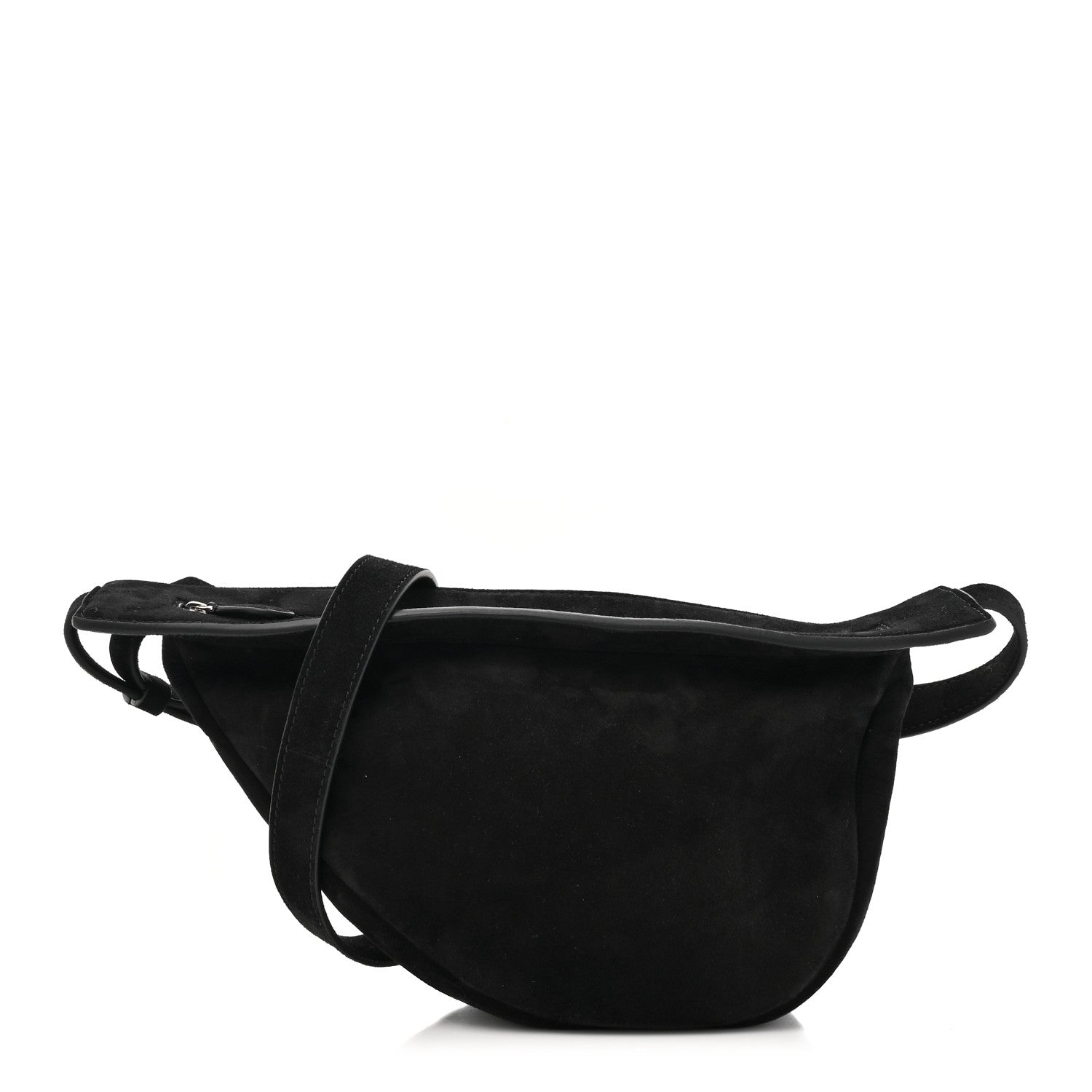 The Row Suede Small Slouchy Banana Bag Black 1 of 12