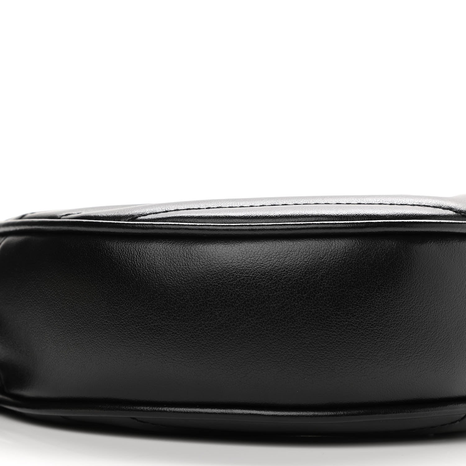 Saint Laurent Calfskin Matelasse Chevron Round Vinyle Camera Bag Black 9 of 11
