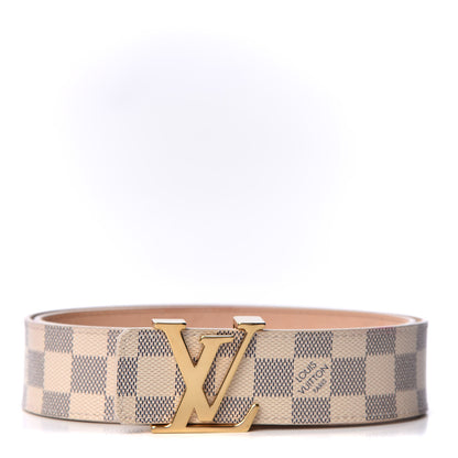 Louis Vuitton Damier Azur LV Initiales Belt 80 32 1 of 8