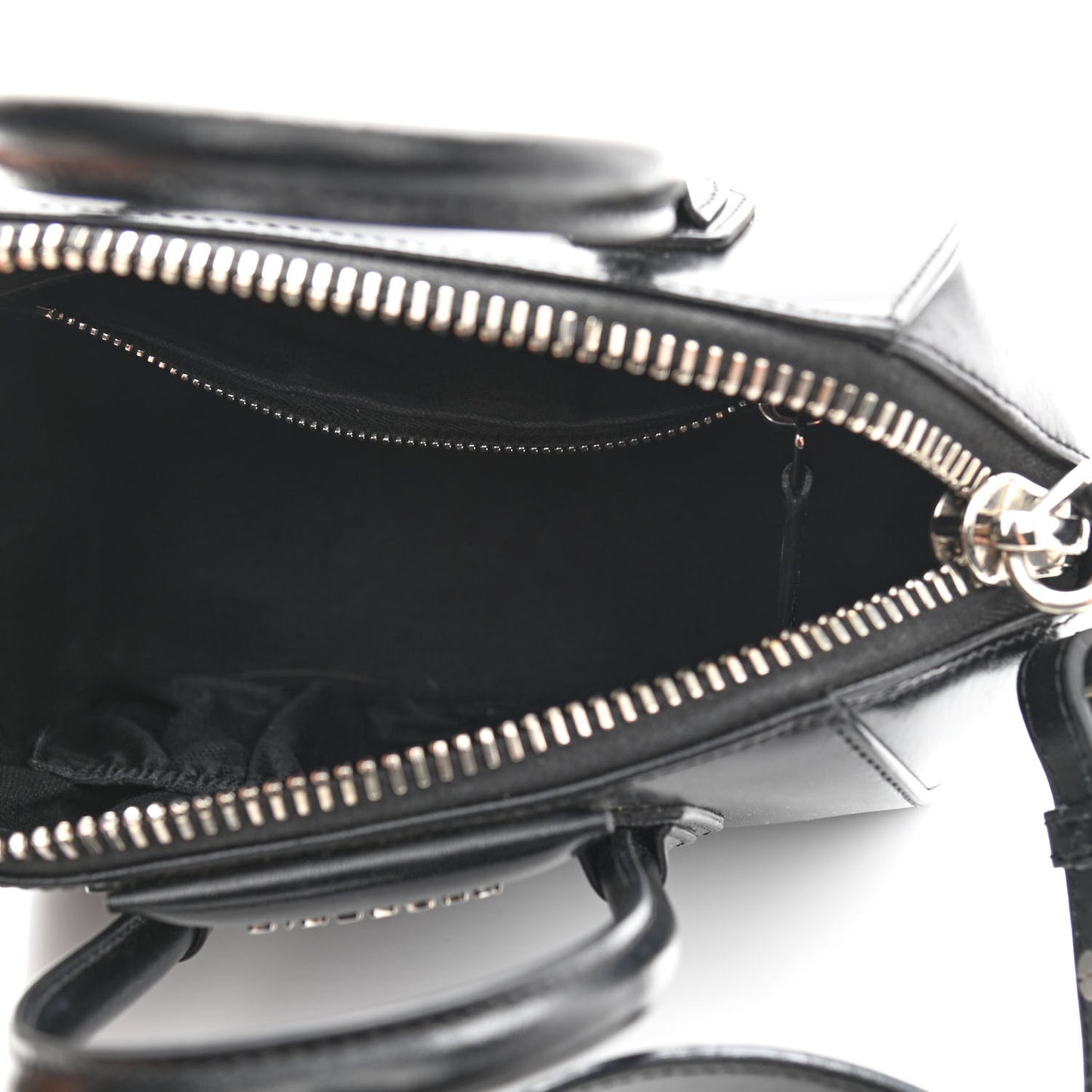 Shiny Lord Calfskin Mini Antigona Black
