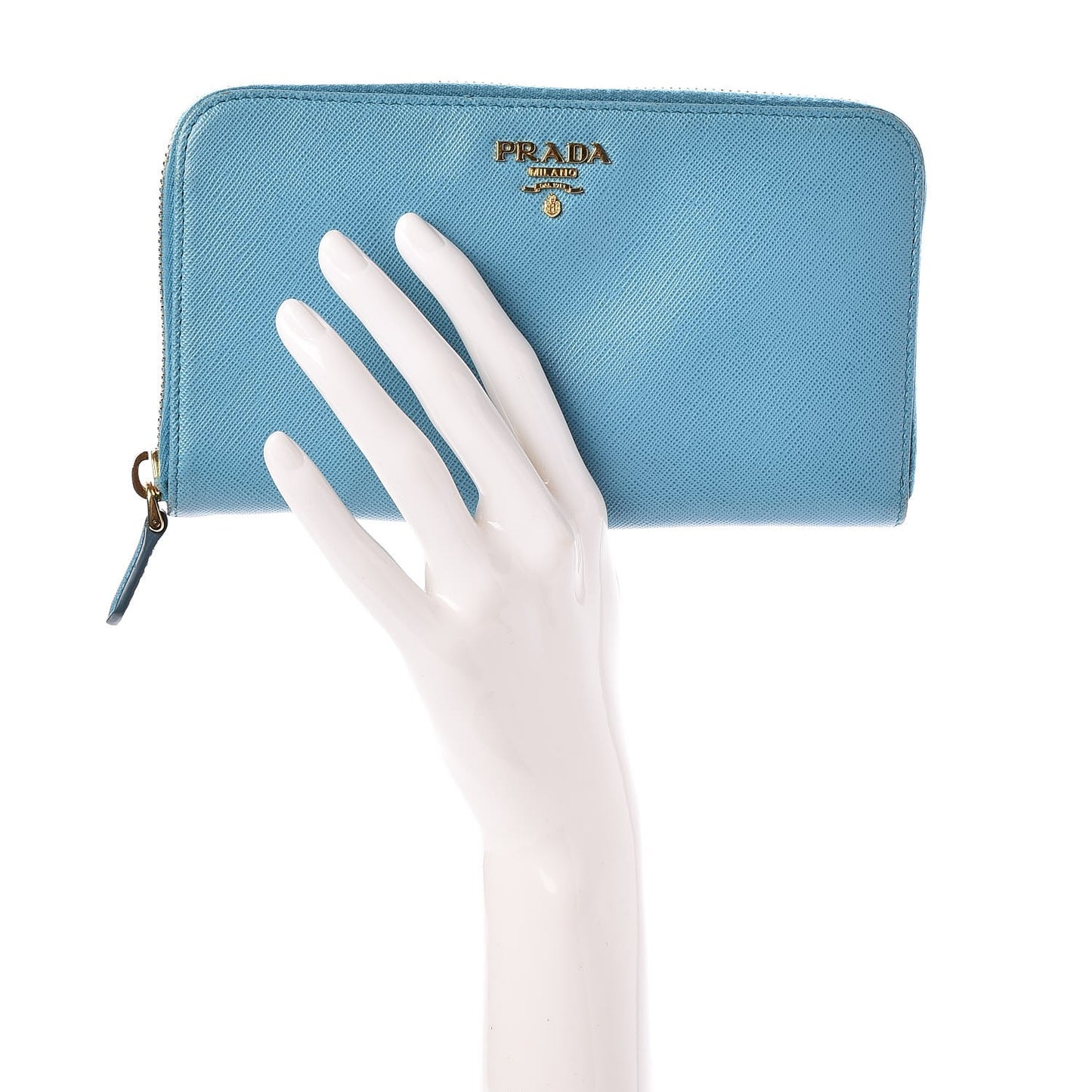 Saffiano Metal Zip Around Wallet Voyage