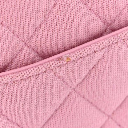 Chanel Jersey Quilted Small Double Flap Pink 11 of 15
