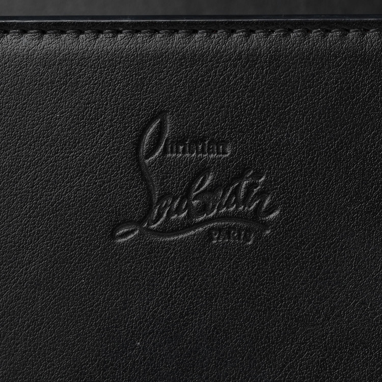 Christian Louboutin Calfskin Spikes Paloma Clutch Black 6 of 11
