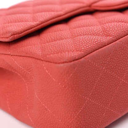 Chanel Iridescent Caviar Quilted Medium Double Flap Dark Pink 13 of 18