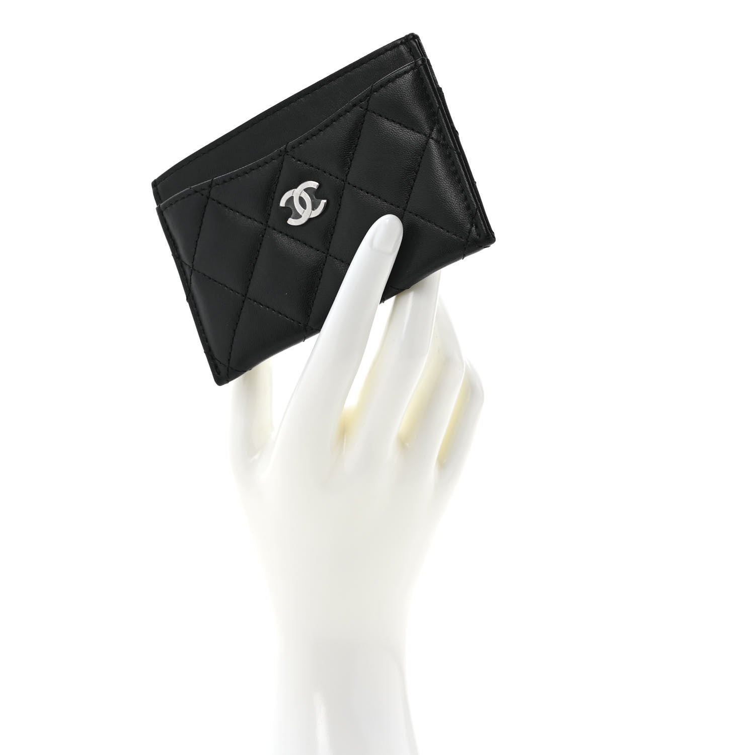 Chanel Lambskin Quilted Card Holder Black 2 of 8