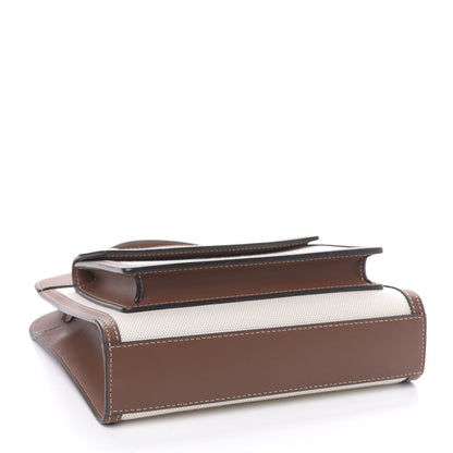 Burberry Canvas Smooth Calfskin Two Tone Mini Pocket Bag Tan 4 of 9