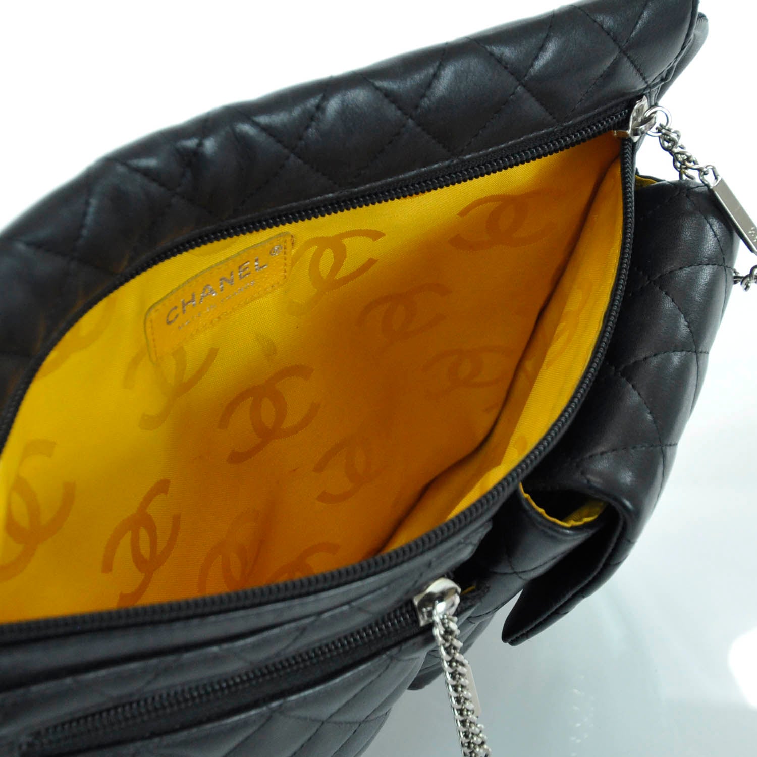 Chanel Calfskin Quilted Cambon Multipocket Shoulder Bag Black 8 of 12