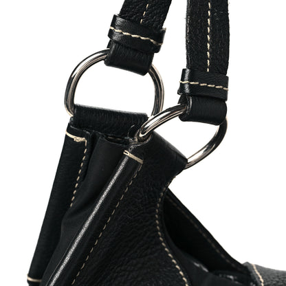 Prada Tessuto Nylon Vitello Daino Hobo Black 10 of 10
