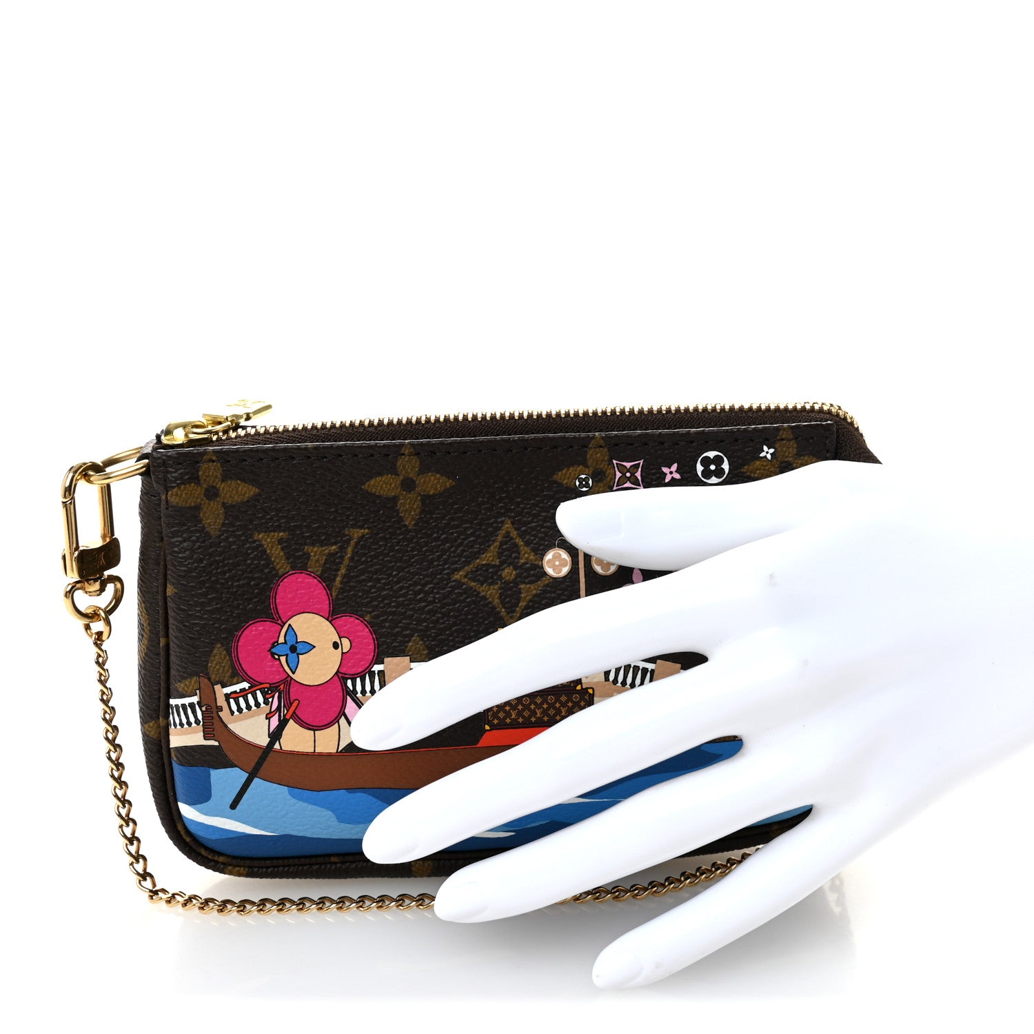 Louis Vuitton Monogram 2019 Christmas Animation Mini Venice Pochette Accessories Blue 2 of 7