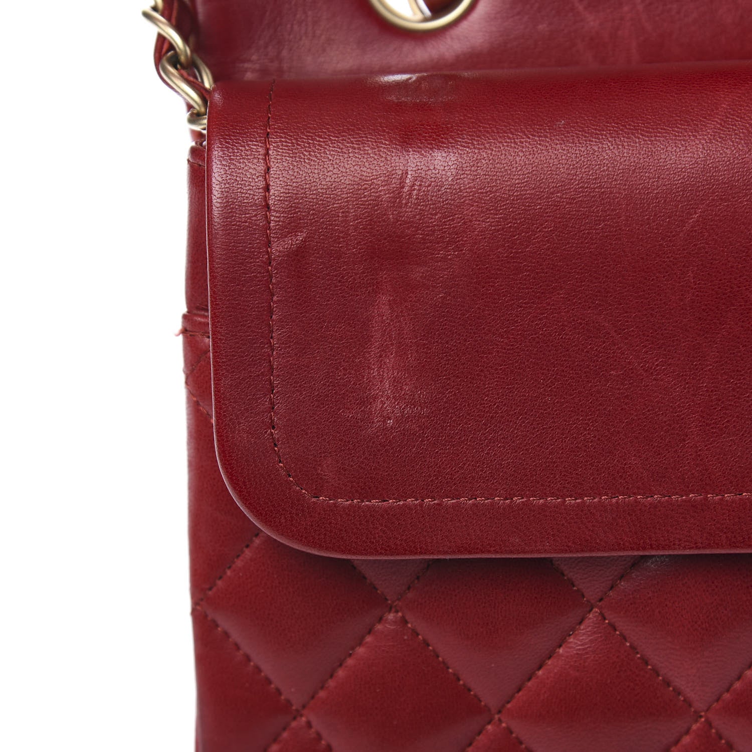 Chanel Lambskin Quilted Medium Double Flap with Charms Red 10 of 18