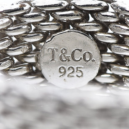 Tiffany Sterling Silver Mesh Somerset Ring 58 8.25 4 of 4