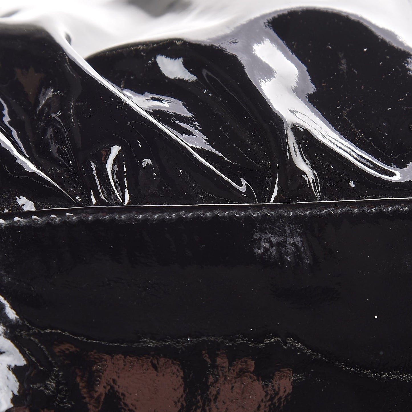 Patent Large Hysteria Top Bag Black