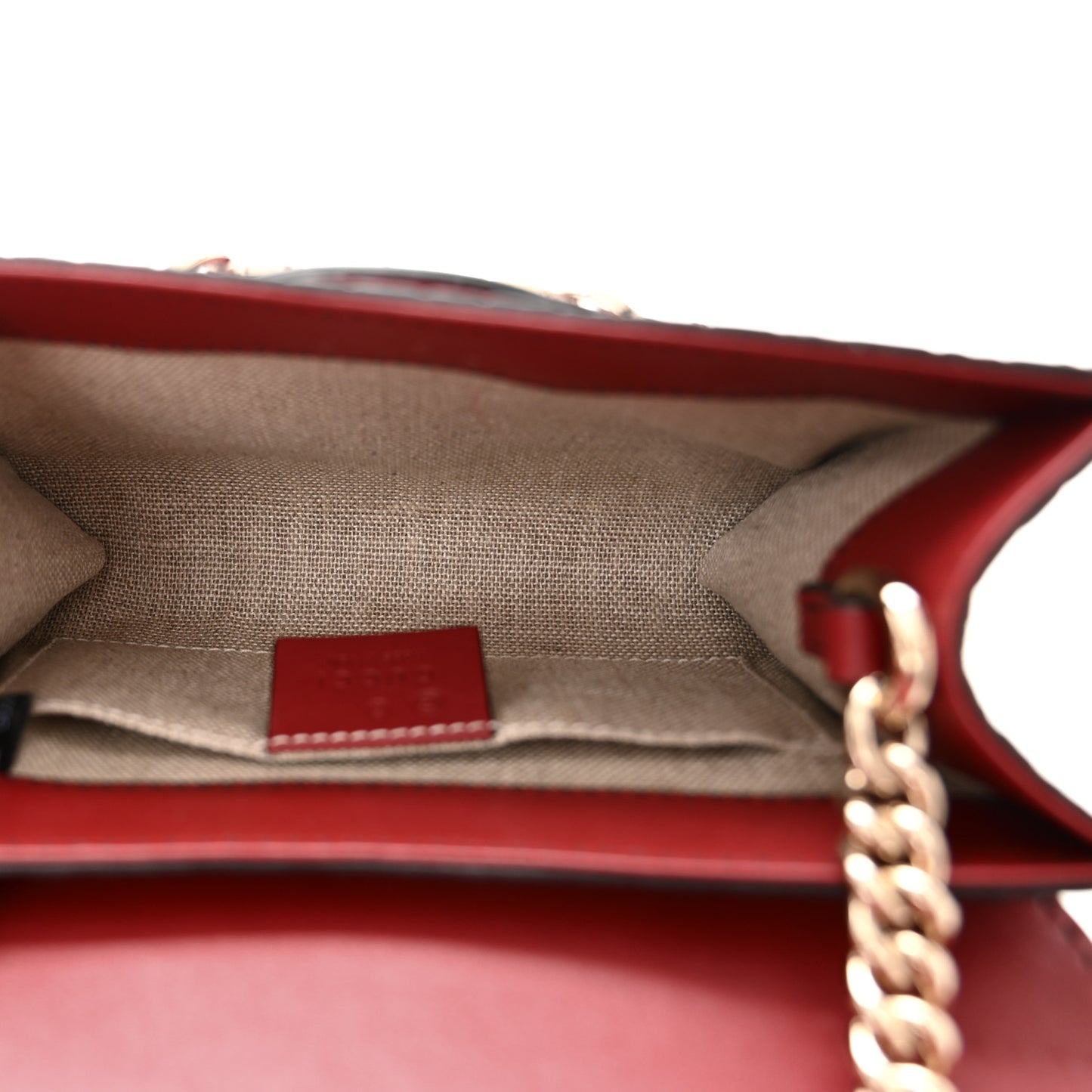 Soft Microguccissima Mini Emily Chain Shoulder Bag Rosso