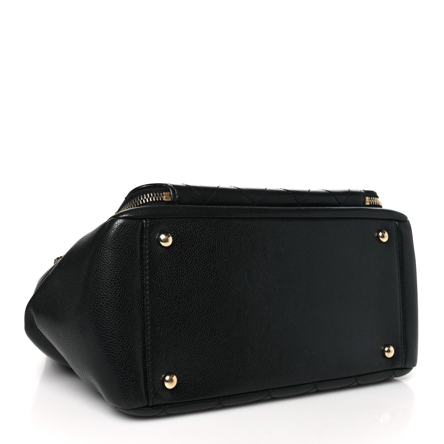 Caviar Quilted Small Business Affinity Shopping Bag Black