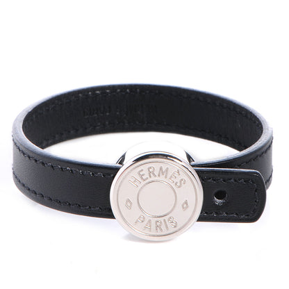 Hermes Tadelakt Chamonix Looping Interchangeable Simple Tour Bracelet Black Violette 4 of 11