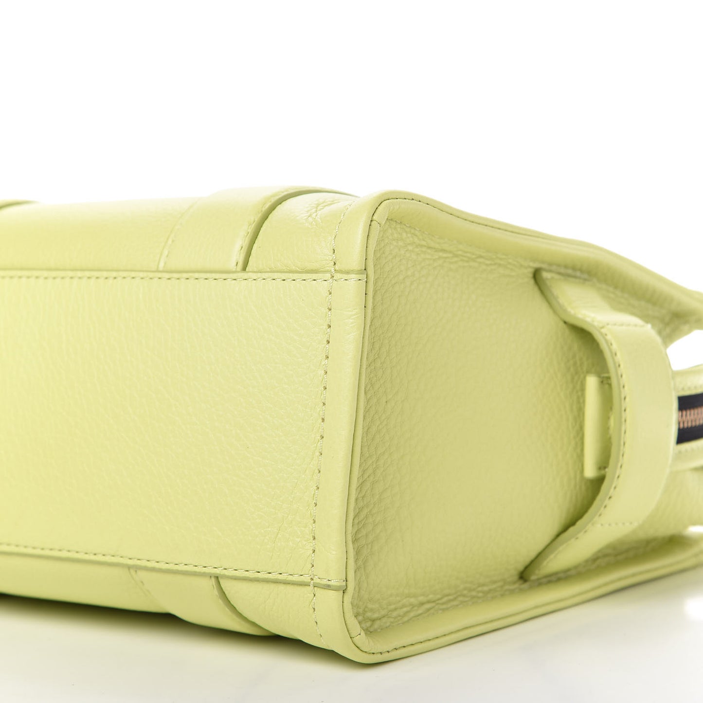 Natural Grain Calfskin Small Tote Shadow Lime
