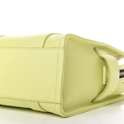 Marc Jacobs Natural Grain Calfskin Small Tote Shadow Lime 7 of 10