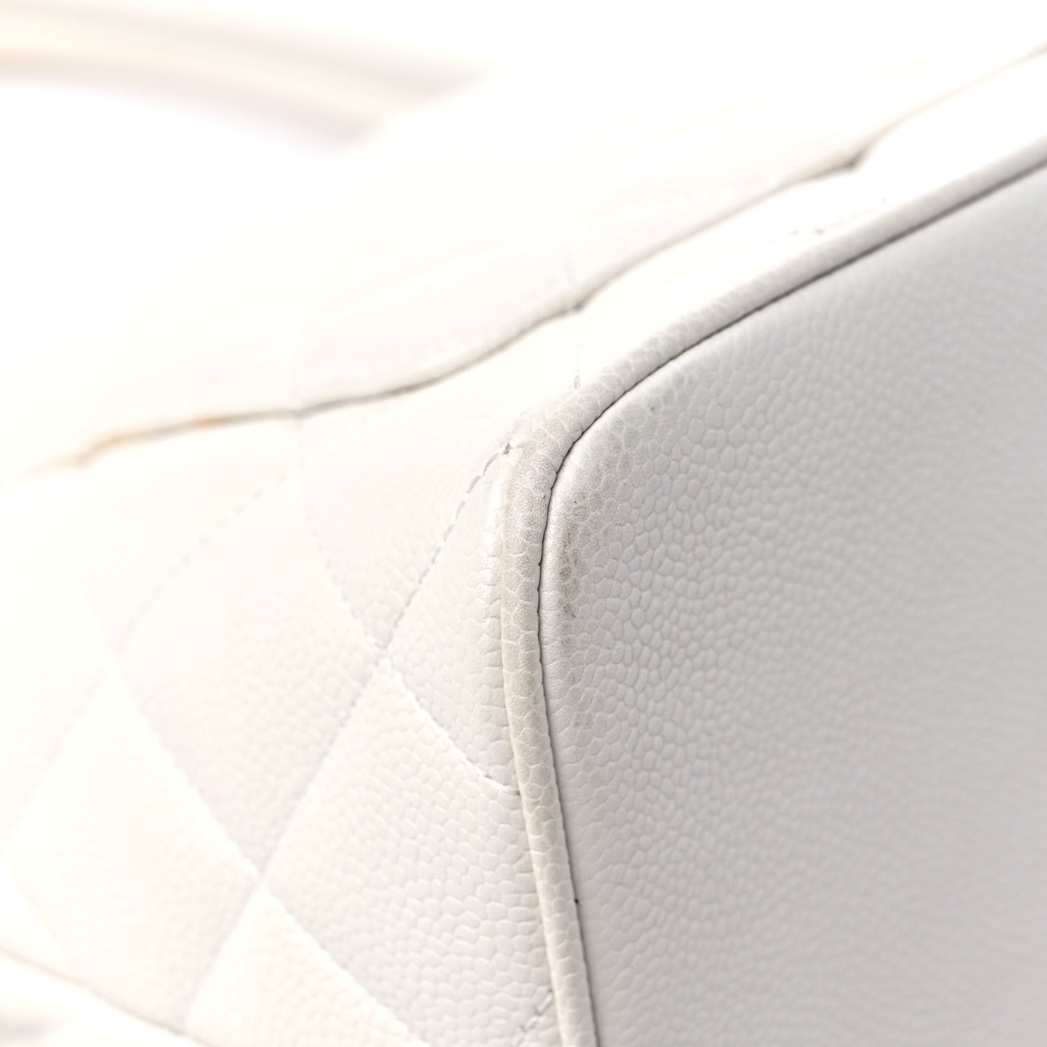 Chanel Caviar Quilted Medallion Tote White 10 of 13