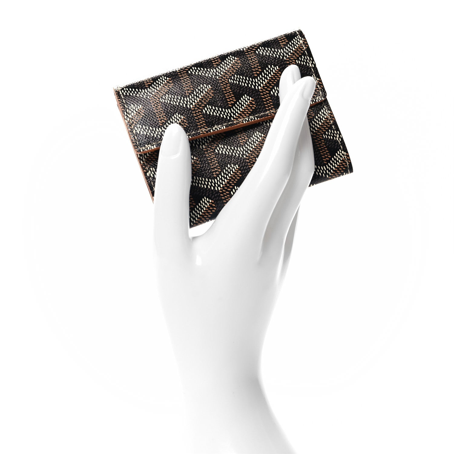 Goyard Goyardine Marigny Coin Purse Wallet Black Gold 2 of 7