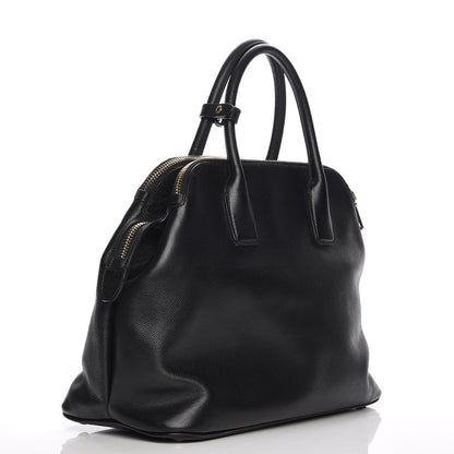 Prada Saffiano Cuir Top Handle Dome Tote Black 3 of 9