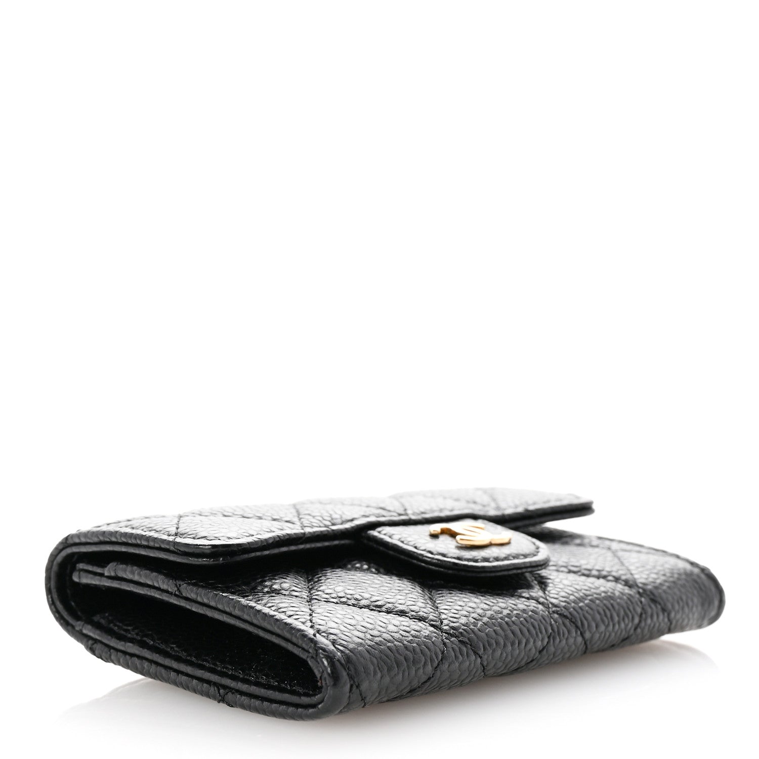 Chanel Caviar Quilted Flap Card Holder Wallet Black 4 of 9