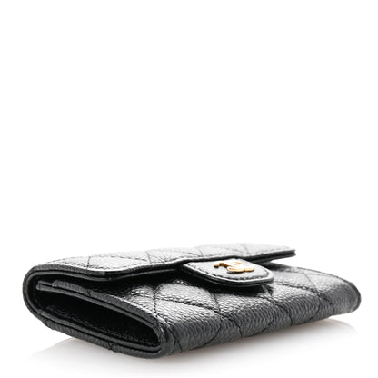 Chanel Caviar Quilted Flap Card Holder Wallet Black 4 of 9