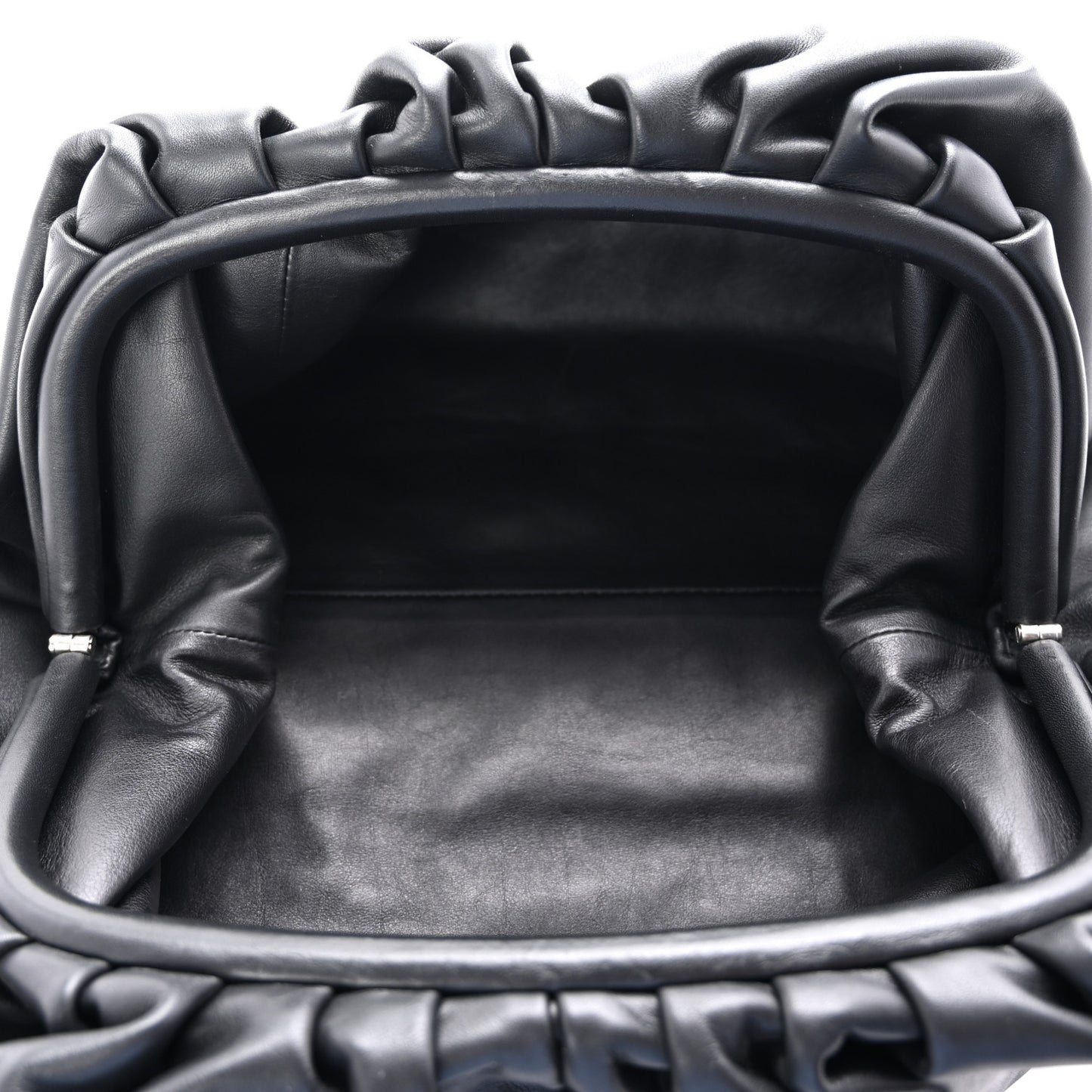 Smooth Butter Calf The Pouch Oversized Clutch Black