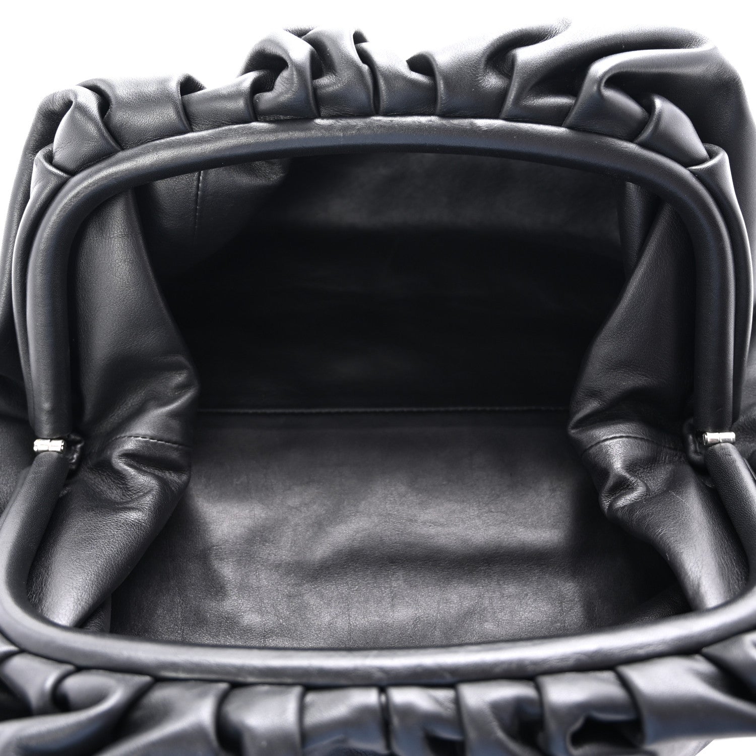 Bottega Veneta Smooth Butter Calf The Pouch Oversized Clutch Black 5 of 10