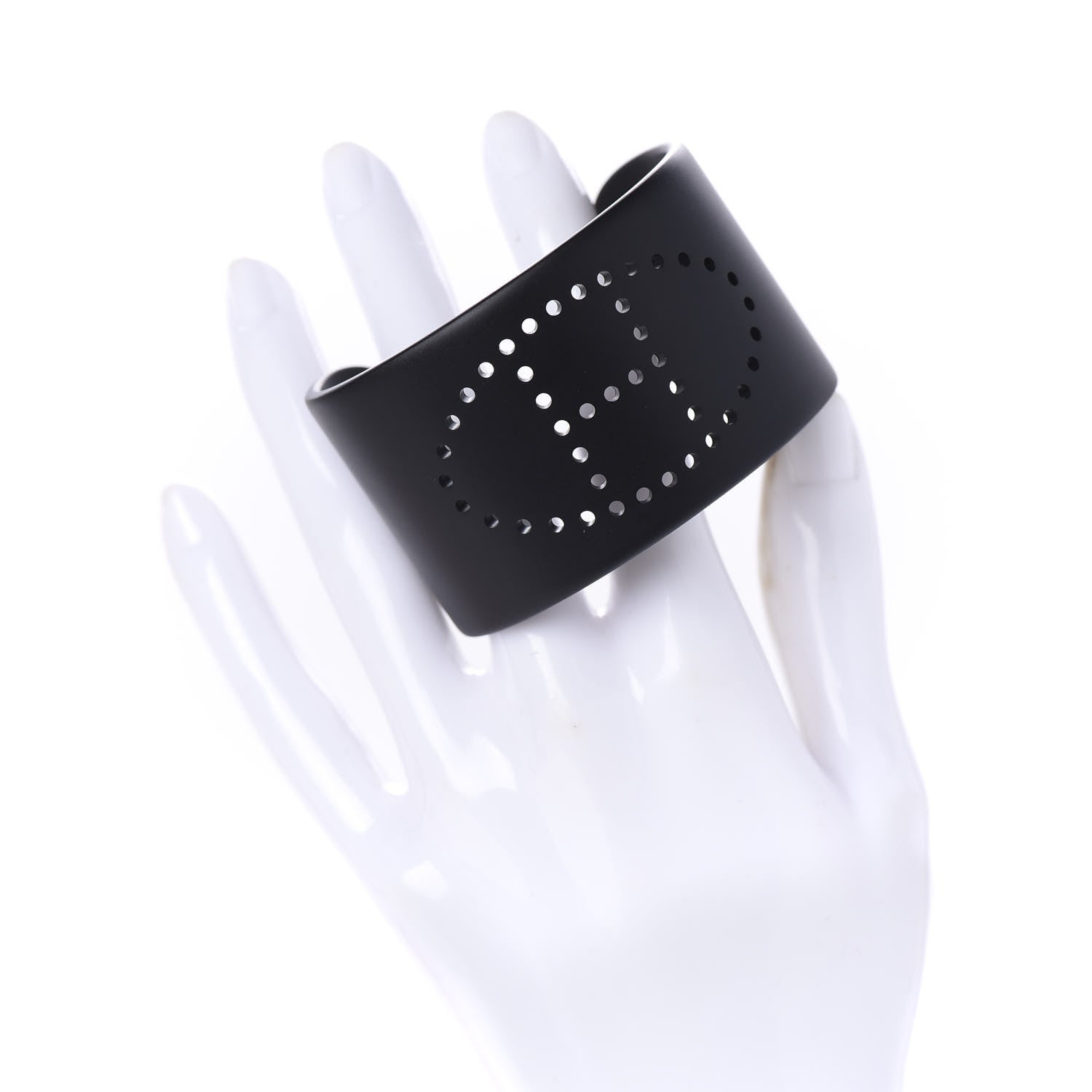 Hermes Aluminium Evelyne Sunset Cuff Bracelet T3 Black 2 of 5