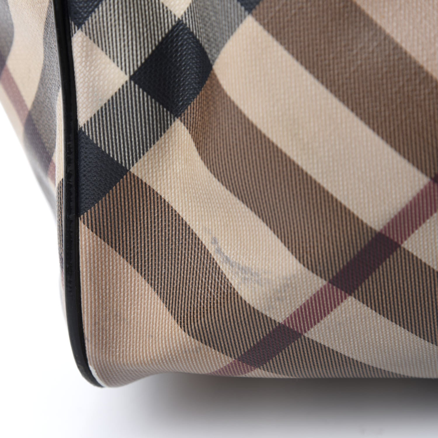 Burberry Patent Nova Check Small Bilmore Tote Black 13 of 20