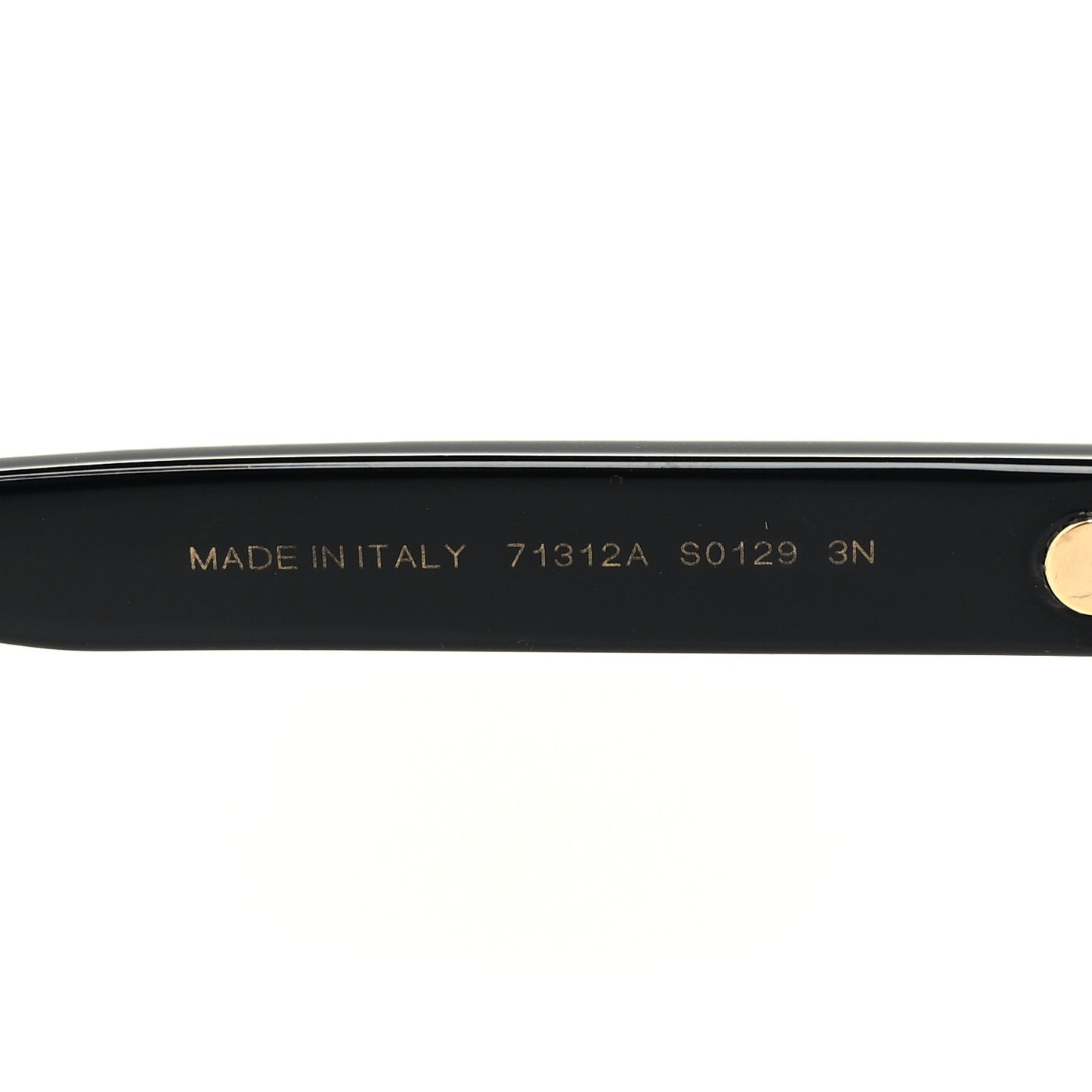 Square Sunglasses 71312A Black Gold Glitter