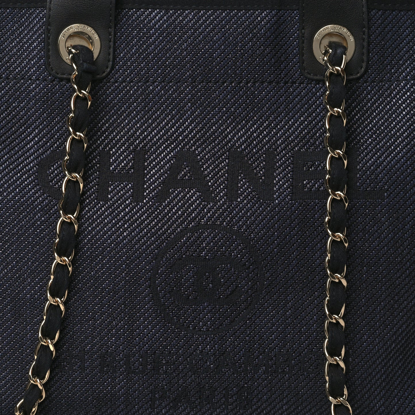 Canvas Medium Deauville Tote Black
