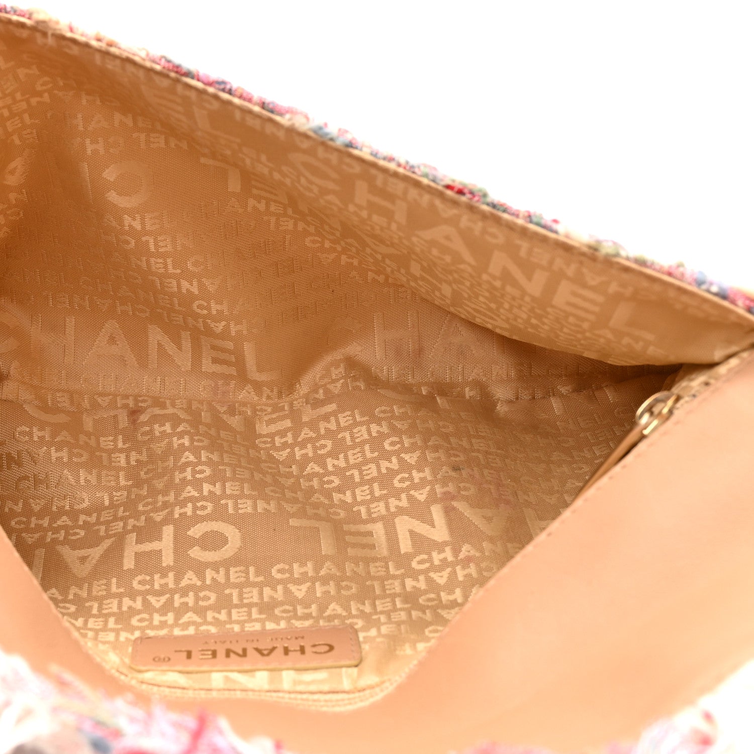 Chanel Tweed Vertical Lock Flap Bag Pink Multicolor 5 of 10