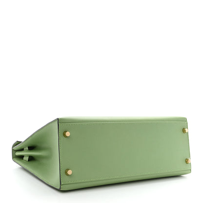 Hermes Epsom Kelly Sellier 32 Vert Criquet 4 of 13