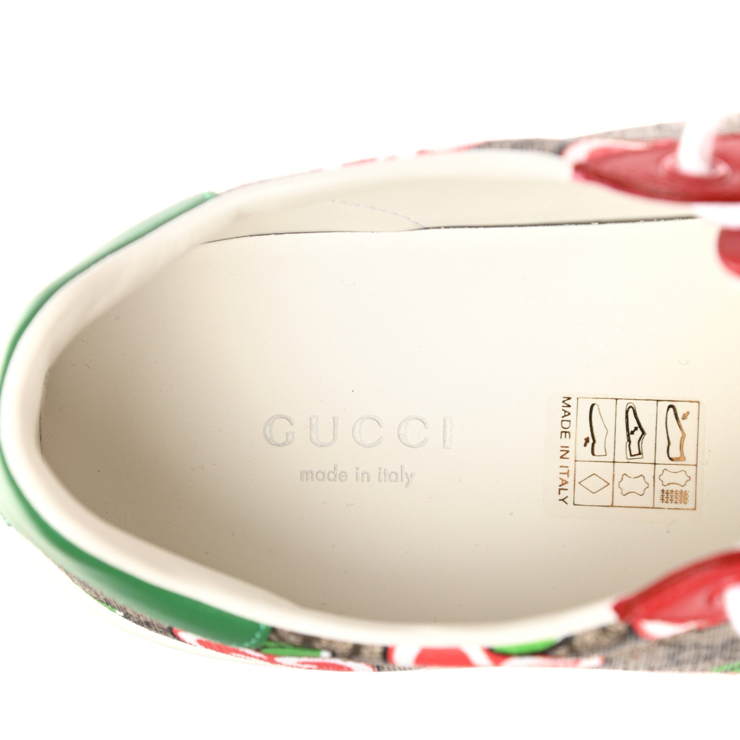 Gucci GG Supreme Monogram Apple Womens Ace Sneakers 35.5 Red 7 of 10