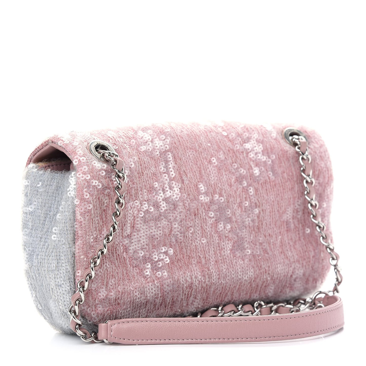 Sequin Mini Waterfall Flap Pink Blue Yellow
