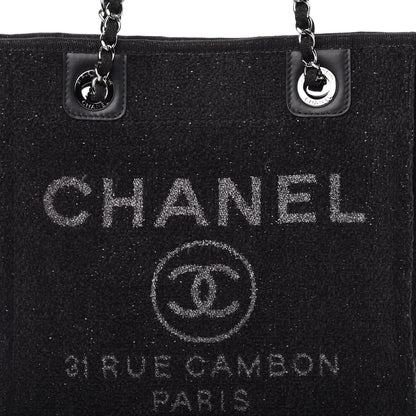 Chanel Lurex Boucle Mini Deauville Tote Black 10 of 10