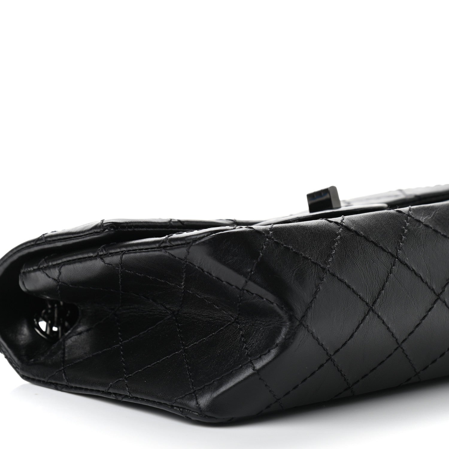 Chanel Aged Calfskin Quilted 2.55 Reissue Mini Flap So Black 8 of 9