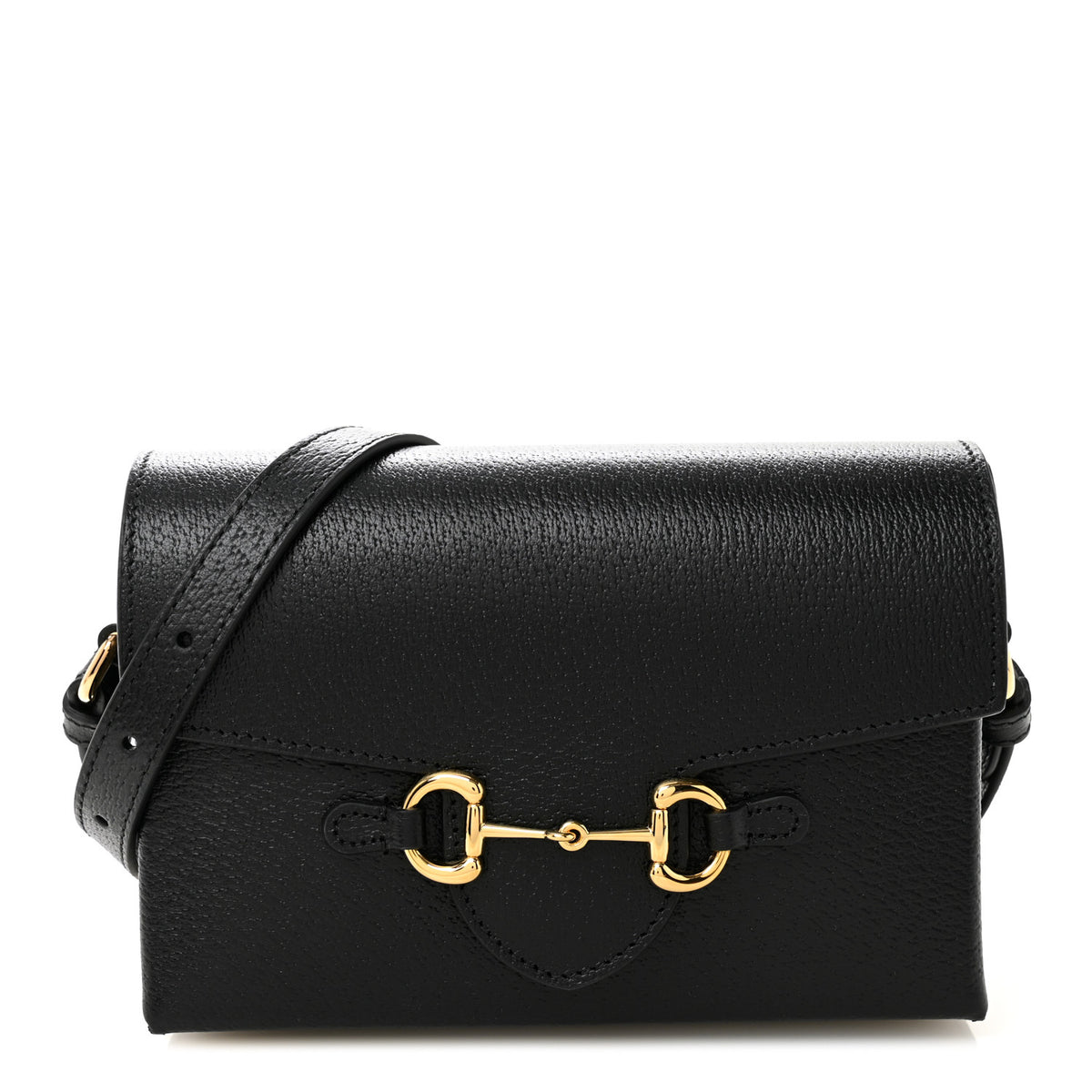 Gucci Calfskin Horsebit 1955 Shoulder Bag Black 1782906 