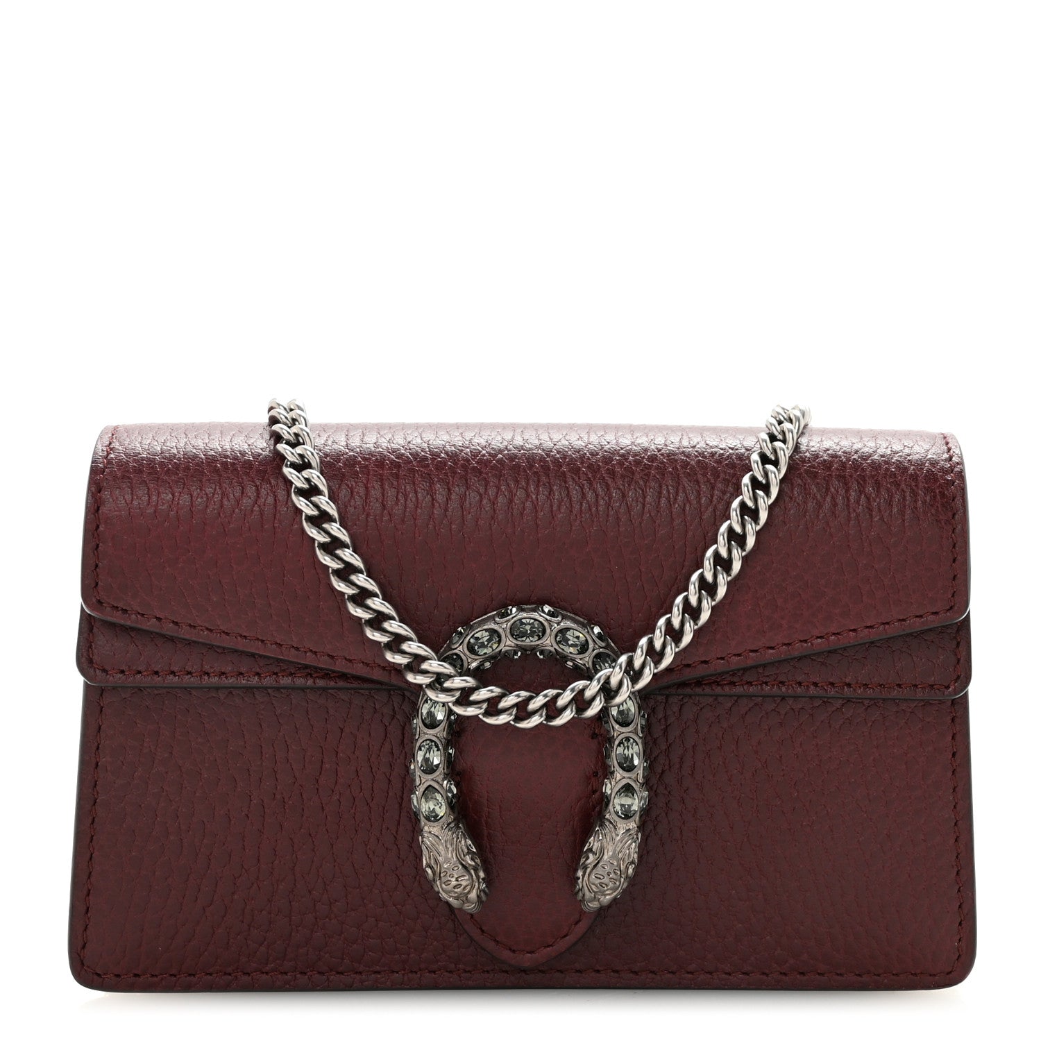 Gucci Dollar Calfskin Crystal Super Mini Dionysus Shoulder Bag Vintage Bordeaux Black Diamond 1 of 9